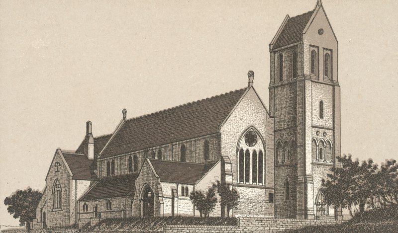 Penarth Church (litho) od English School