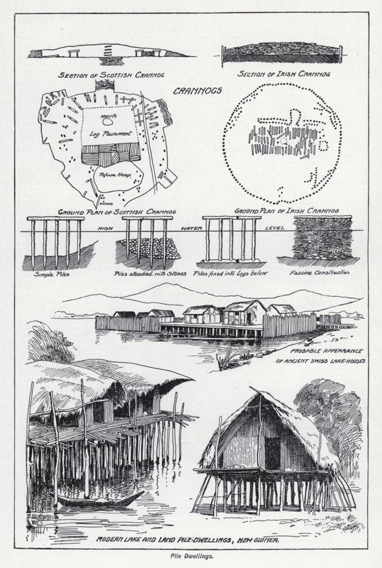 Pilové obydlí (litho) od English School