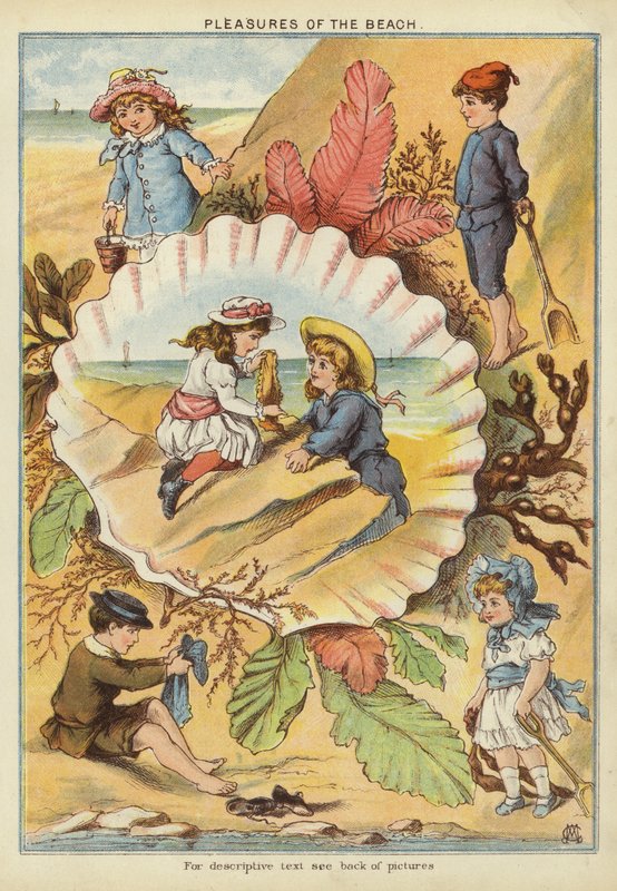 Požitky z pláže (chromolitho) od English School
