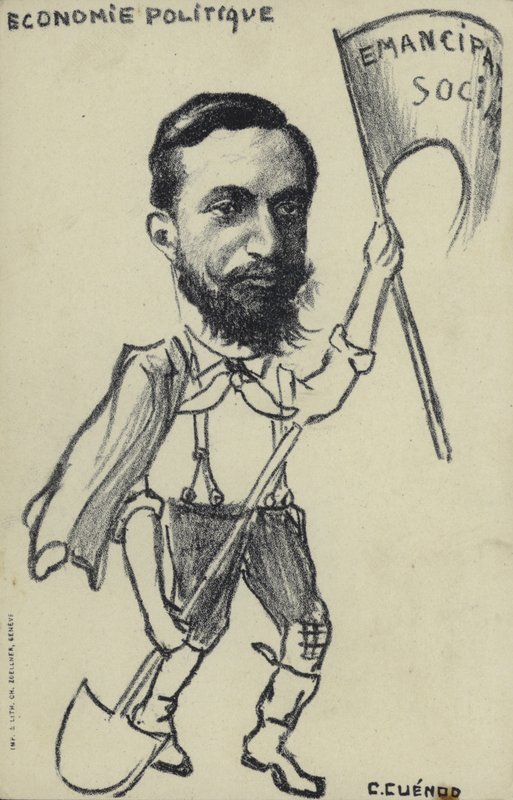 Politická ekonomie karikatura (litho) od English School