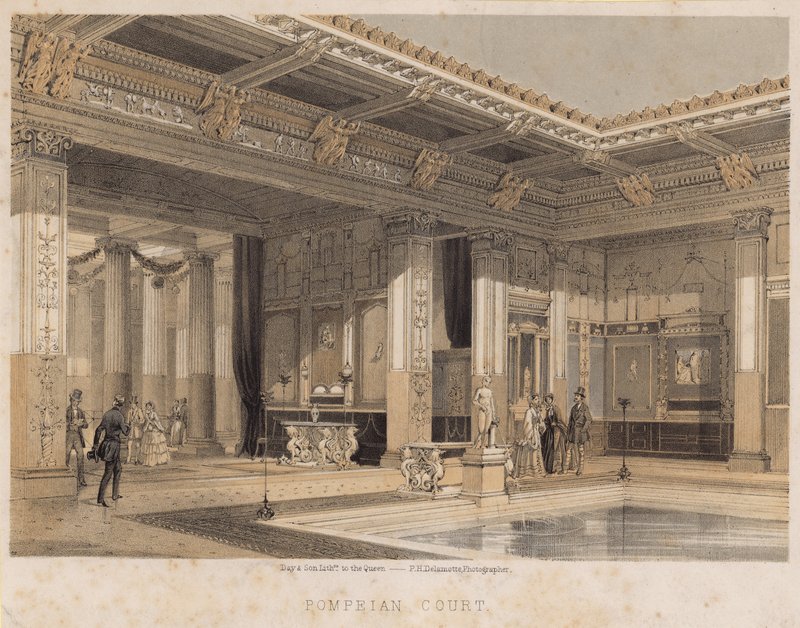 Pompeian Court, Crystal Palace, Sydenham od English School