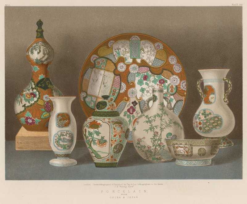 Porcelán z Číny a Japonska od English School