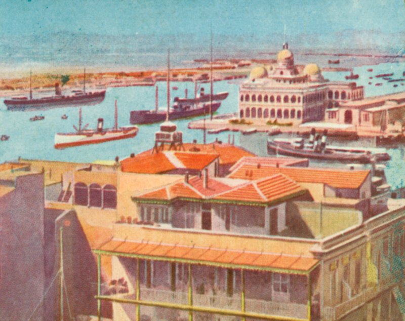 Port Said (barevná litografie) od English School