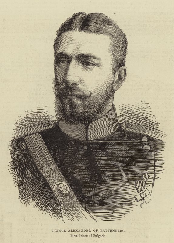Kníže Alexander z Battenbergu (rytina) od English School