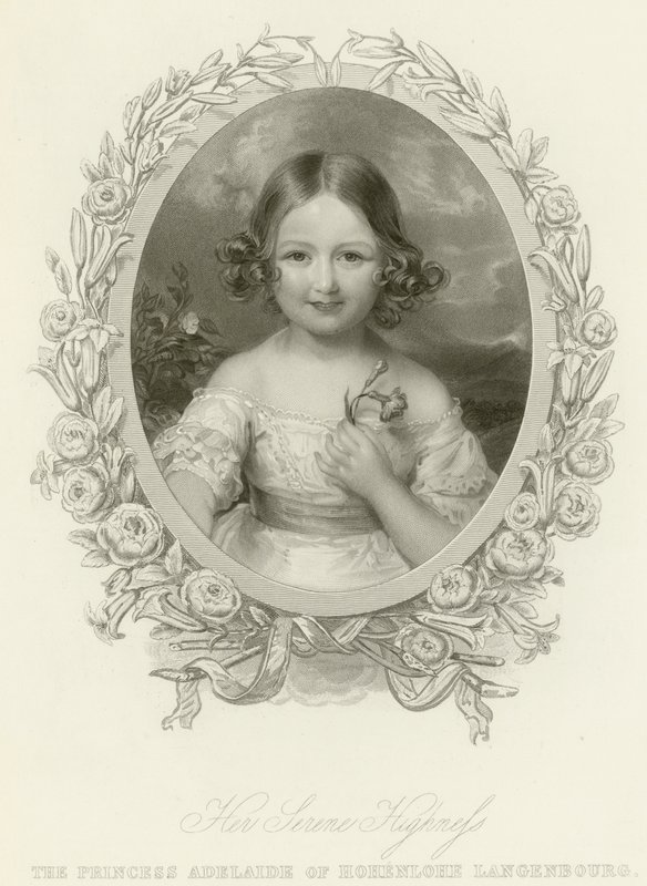 Princezna Adelaide z Hohenlohe-Langenburgu od English School