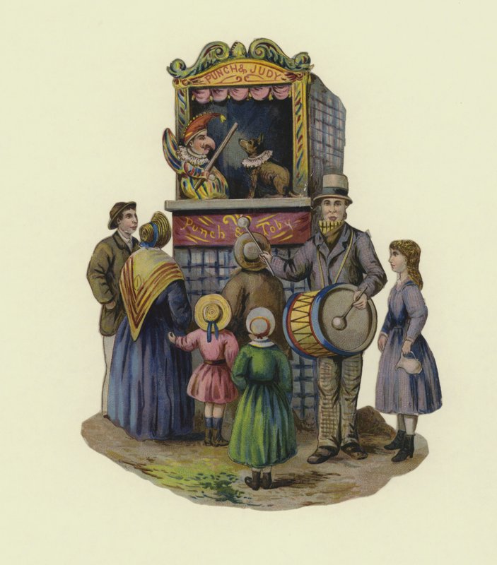 Punch and Judy show (chromolitho) od English School