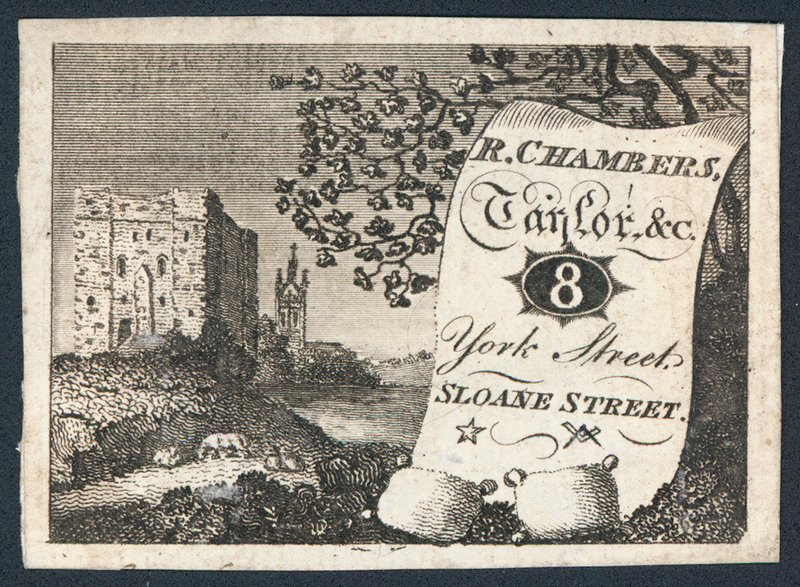 R Chambers, krejčí, živnostenský list od English School