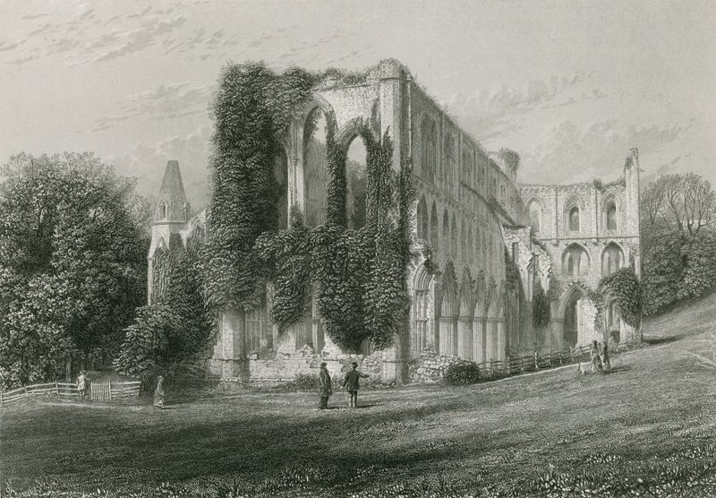 opatství Rievaulx od English School