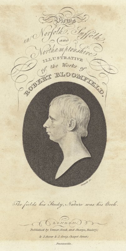 Robert Bloomfield, básník, portrét (rytina) od English School