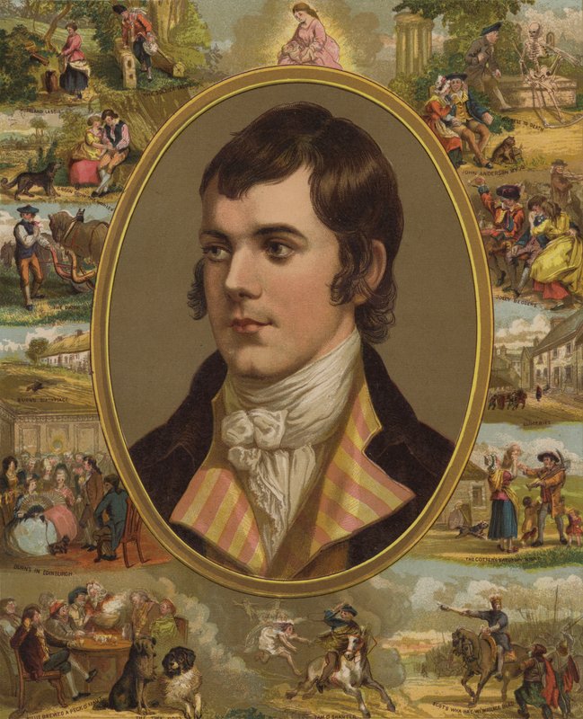 Robert Burns (chromolitho) od English School