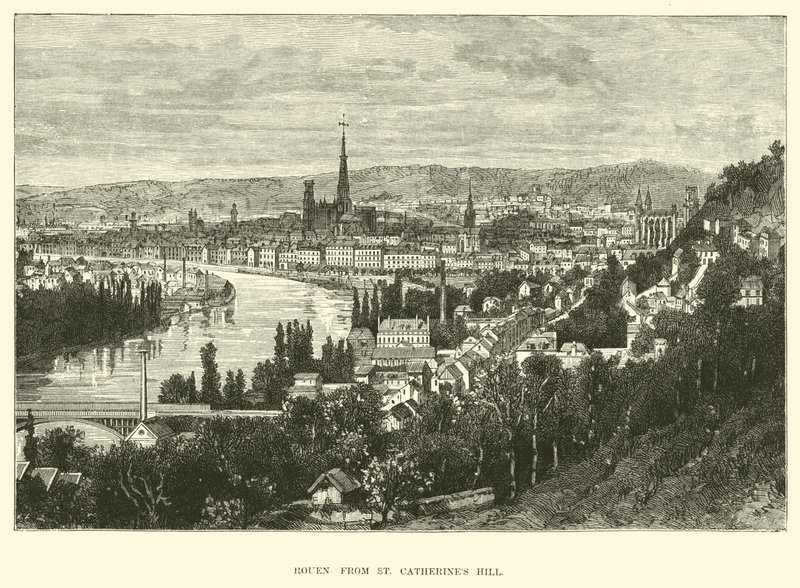 Rouen z kopce St Catherines od English School