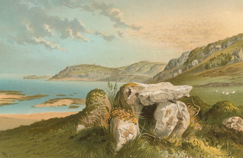 Rozel Bay a Druidical Remains--Jersey od English School