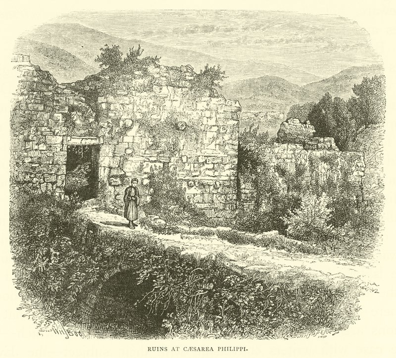 Ruiny v Caesarea Philippi od English School