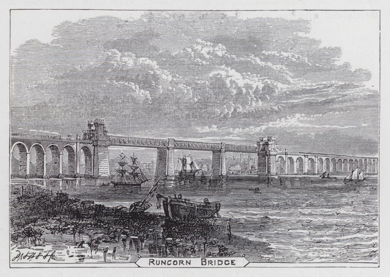 Runcorn Bridge (rytina) od English School