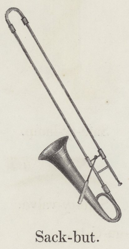 Sackbut (rytina) od English School