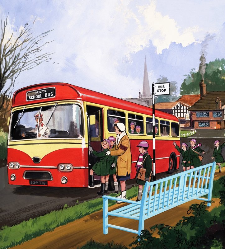 Řidič školního autobusu od English School