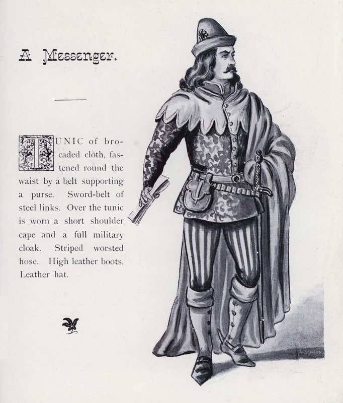 Shakespearův král Richard III: Posel (litho) od English School