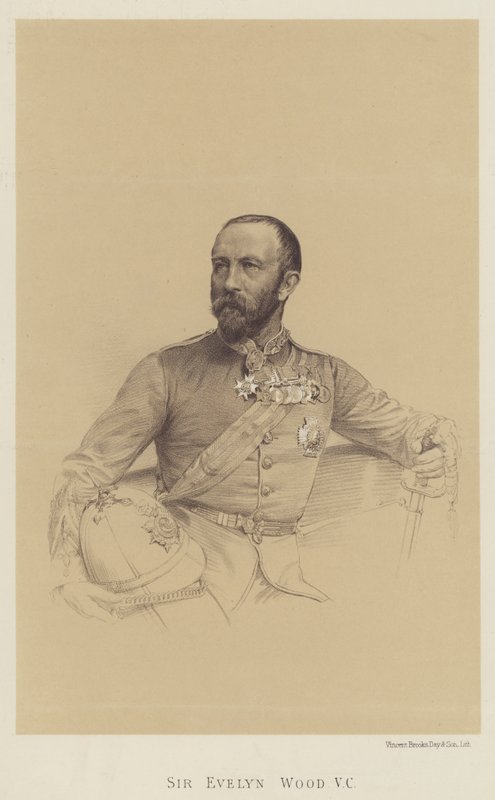 Sir Evelyn Wood, VC (litho) od English School