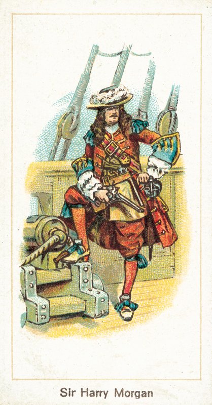 Sir Harry Morgan (chromolitho) od English School