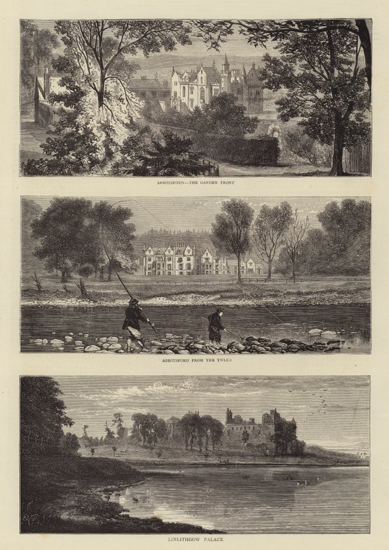 Sir Walter Scott Centenary (rytina) od English School