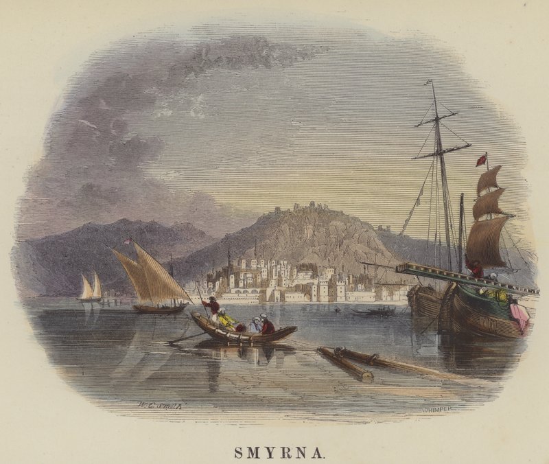 Smyrna (barevné rytí) od English School