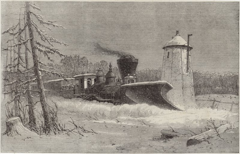 Sněžný pluh na Grand Trunk Railway od English School