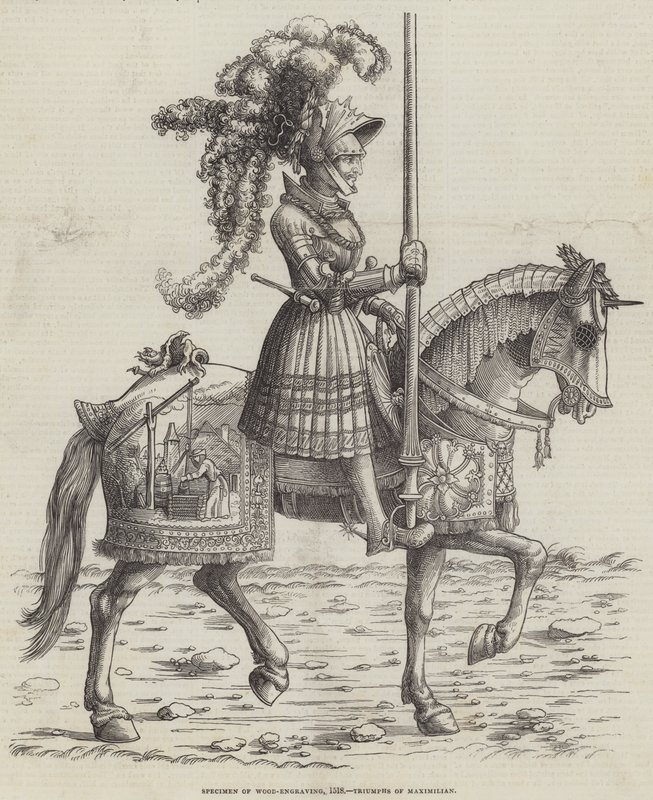 Vzor dřevorytu, 1518, Maxmiliánovy triumfy od English School