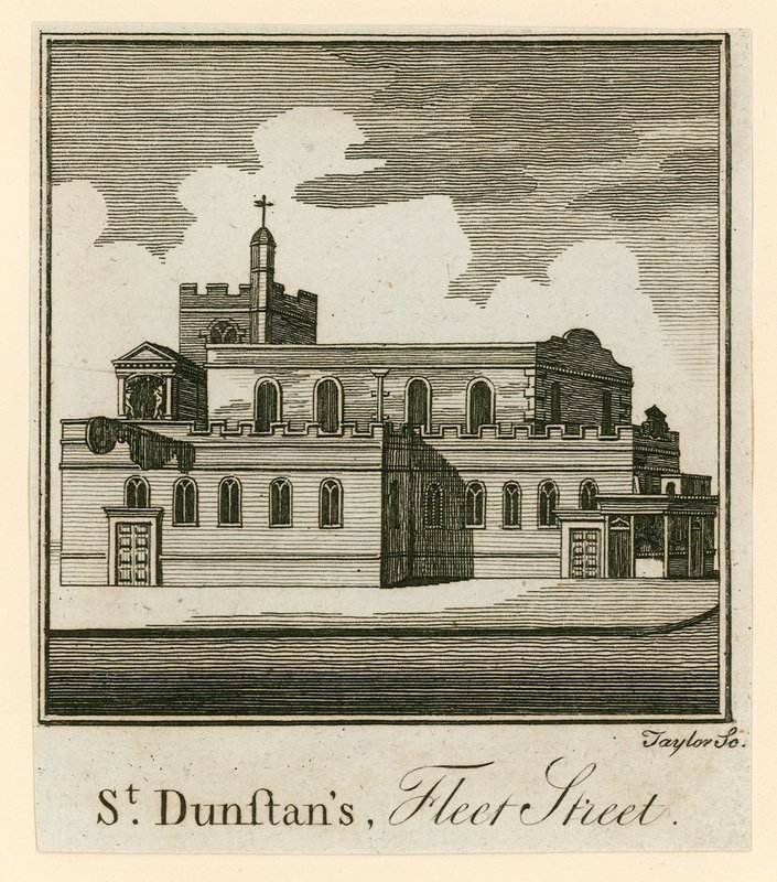 St Dunstans, Fleet Street, Londýn od English School
