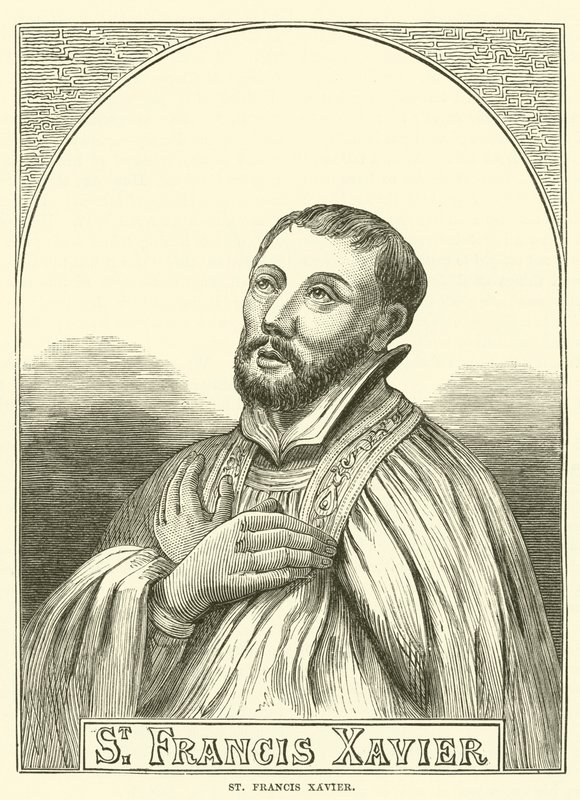 Svatý František Xaverský (rytina) od English School