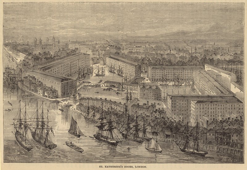 St Katherines Docks, Londýn od English School