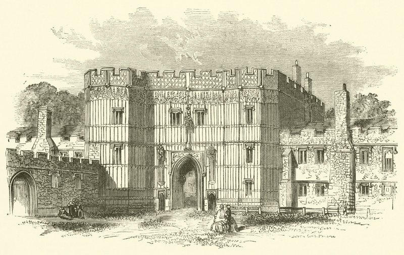 St Osyth Priory (rytina) od English School