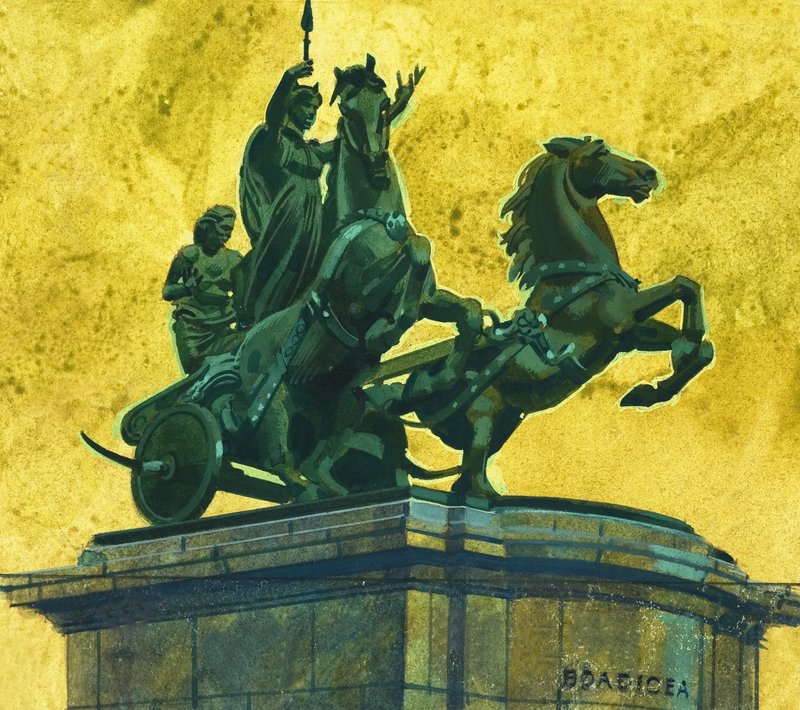 Socha královny Boadicea od English School
