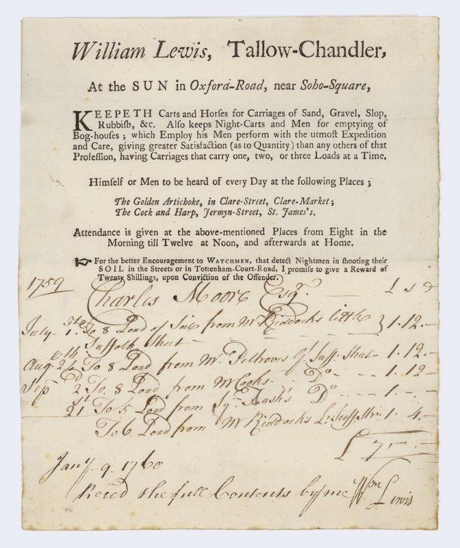 Tallow Chandler, William Lewis, vizitka od English School