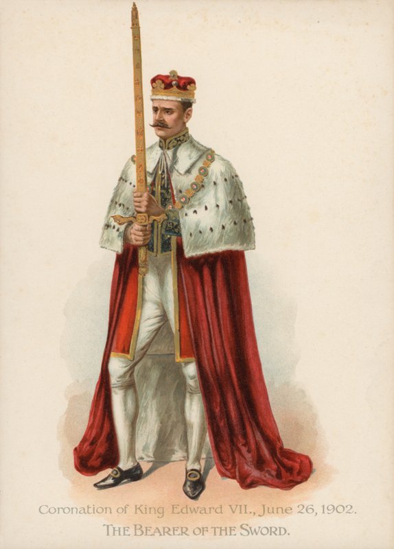 Nositel meče (chromolitho) od English School