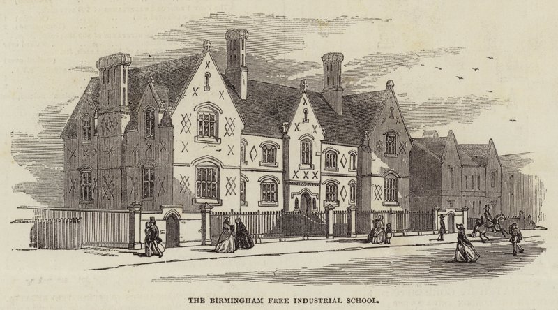 The Birmingham Free Industrial School (rytina) od English School