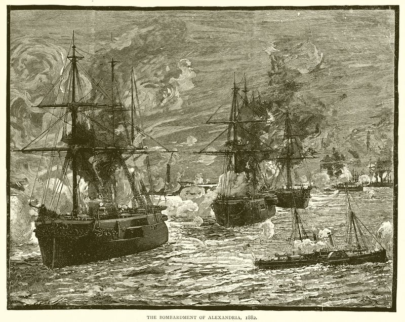 Bombardování Alexandrie, 1882 od English School