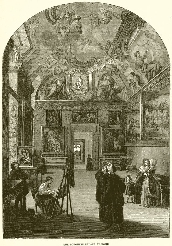 Palác Borghese v Římě od English School