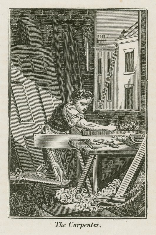 The Carpenter (rytina) od English School