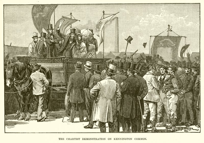 Chartistická demonstrace na Kennington Common od English School
