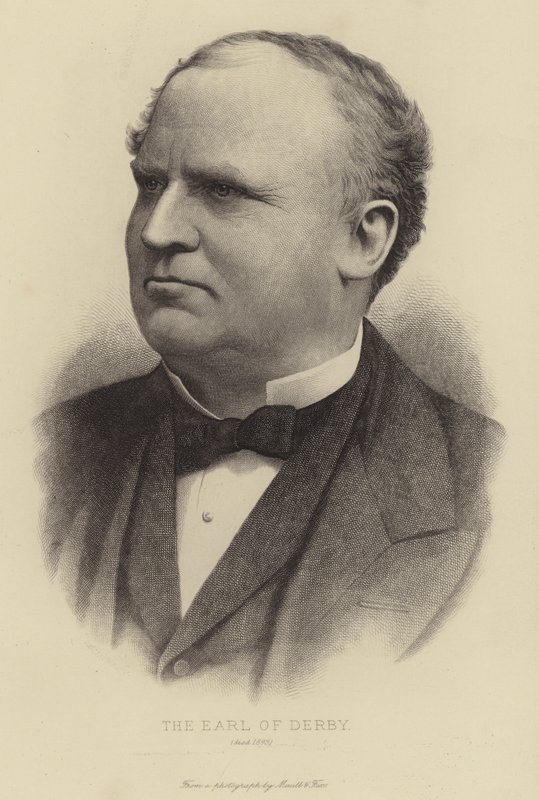 Hrabě z Derby, zemřel 1893 od English School