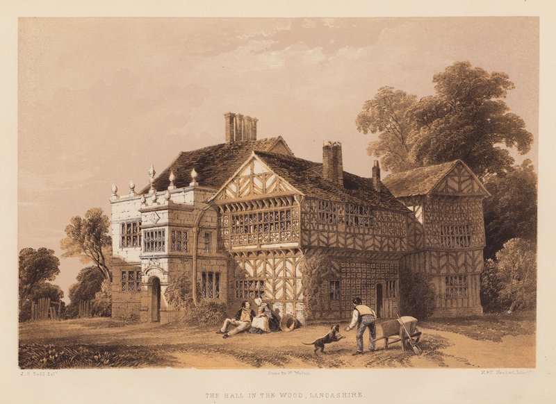 The Hall in the Wood, Lancashire (akvatinta) od English School
