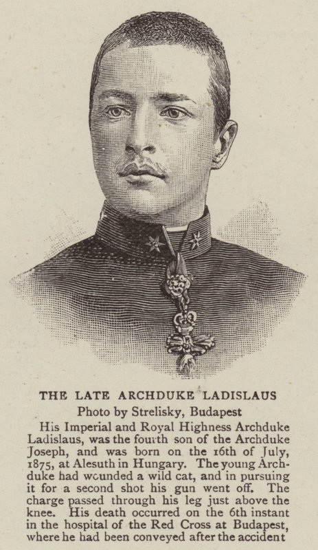 Zesnulý arcivévoda Ladislav (rytina) od English School