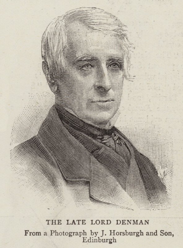The Late Lord Denman (rytina) od English School