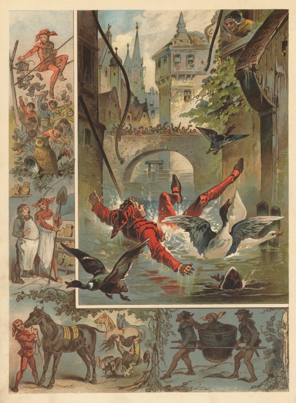 Veselý šašek (chromolit) od English School
