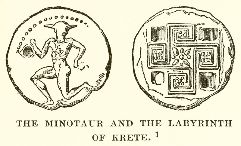 Minotaurus a krétský labyrint od English School