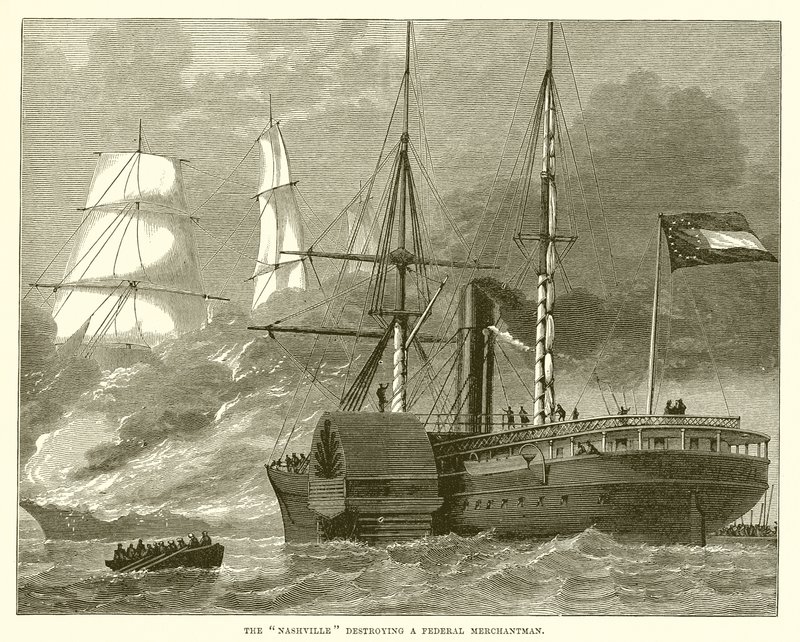 Nashville ničí Federal Merchantman od English School