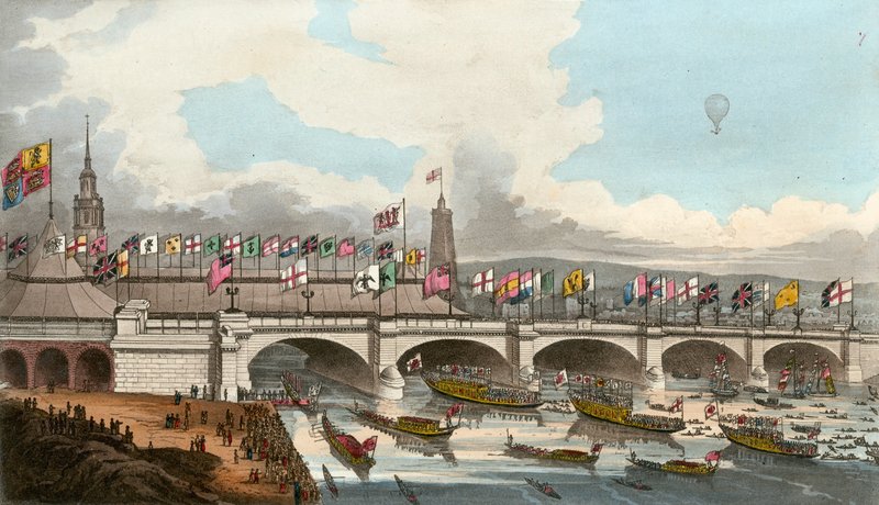 The New London Bridge, 1. srpna 1831 od English School