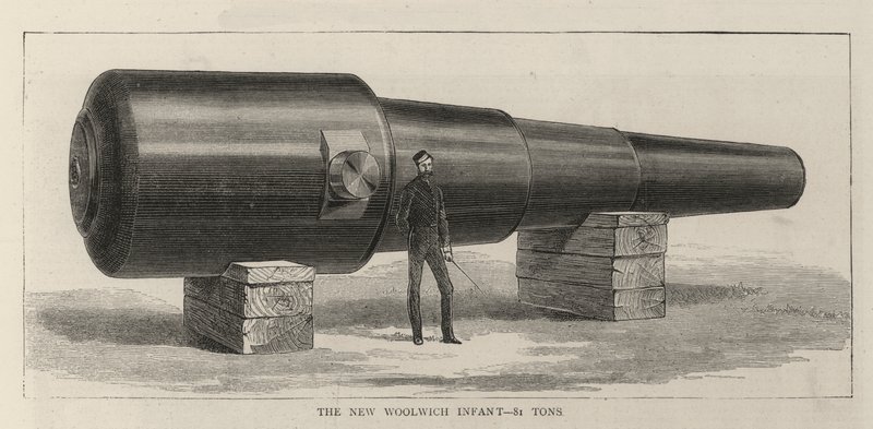 The New Woolwich Infant, 81 Tons (rytina) od English School