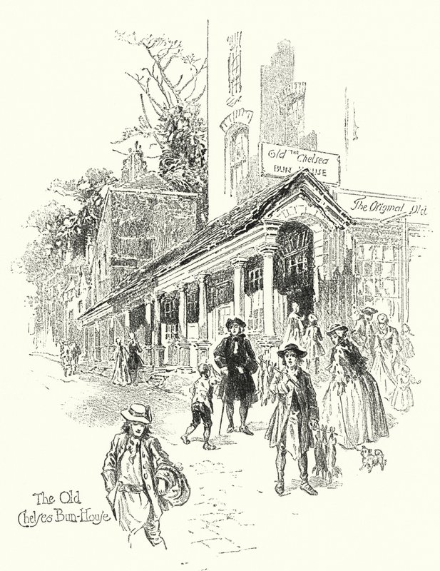The Old Chelsea Bun-House (litho) od English School
