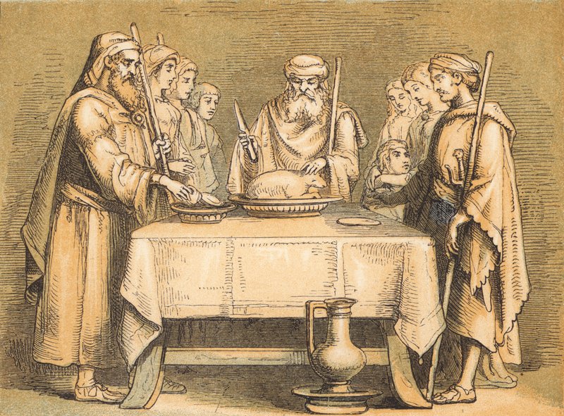Pesach (barevná rytina) od English School